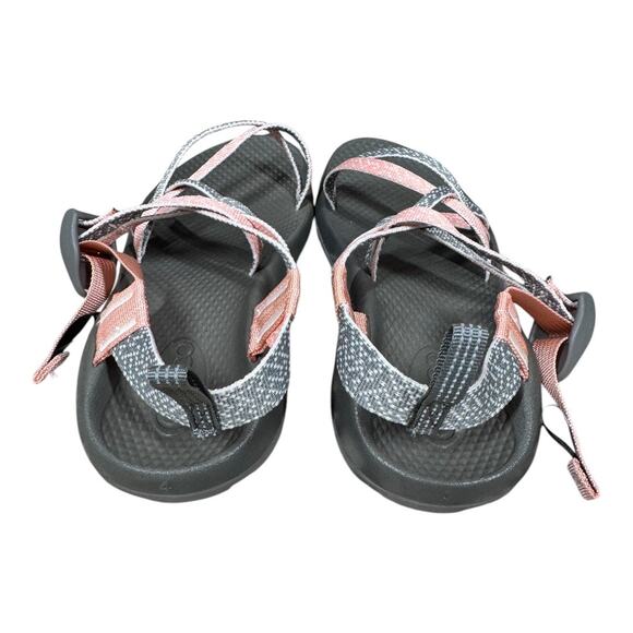 Chaco Kid's ZX1 Ecotread Sandals 4 Burlap Heather J180266 Pink Gray Double Strap - Picture 4 of 7